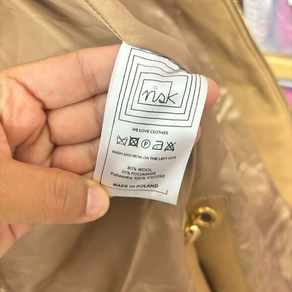 Risk Women's Long Waistcoat Large Tigers eye Large Solid Sleeveless Full Zip - Picture 12 of 14